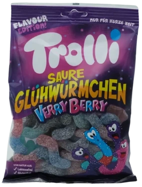 Trolli Sour Glowworm Very Berry 200 g