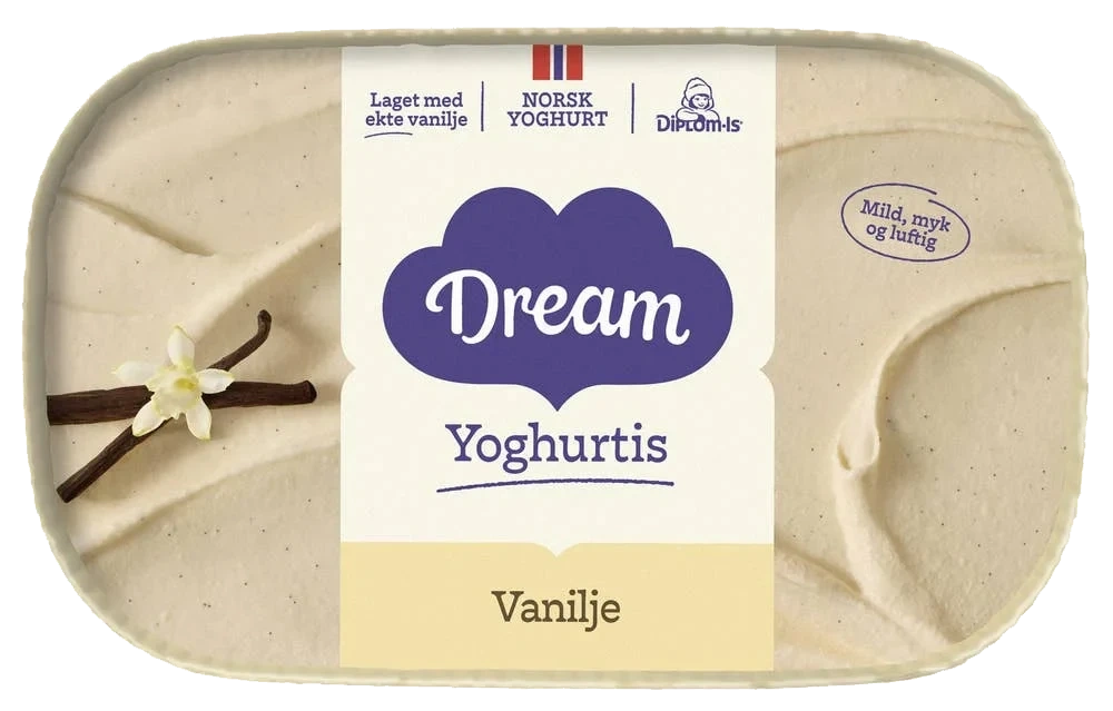 Yoghurtis ekte vanilje