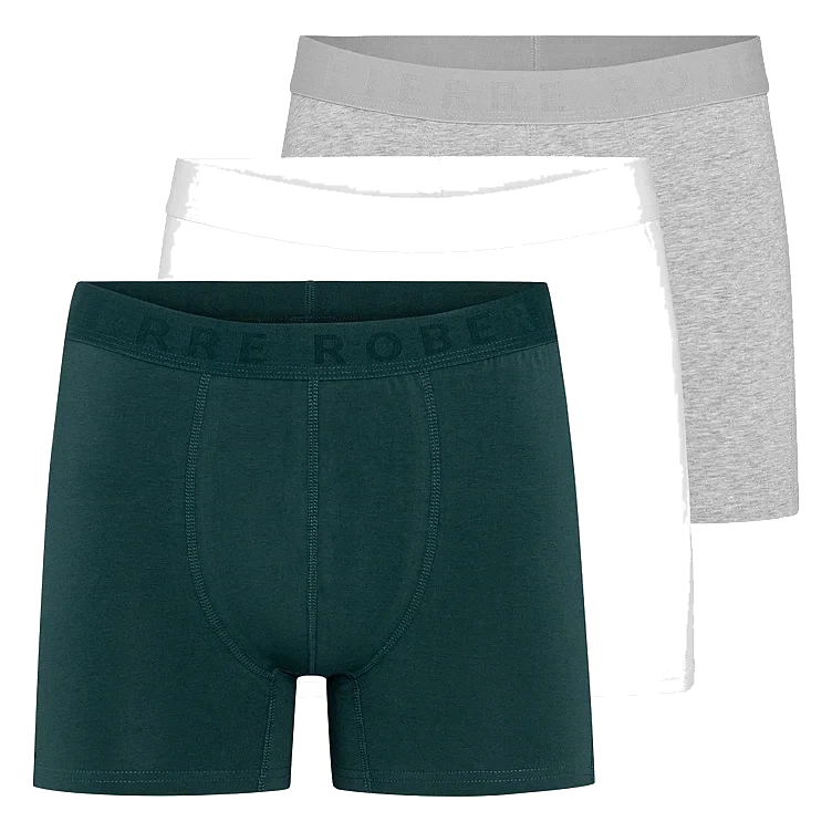 Cotton Boxer Men X3 Sea/white/grey Xl