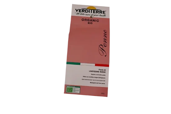 Verditerre Penne Rød Linsepasta 250g Økologisk