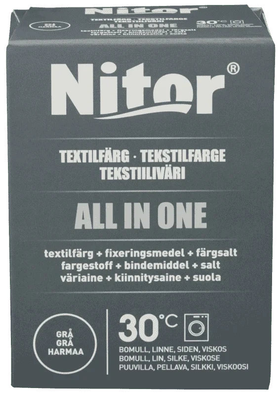 Nitor All in One Tekstilfarge Grå