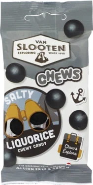 Chews Salty Licorice 60g Van Slooten