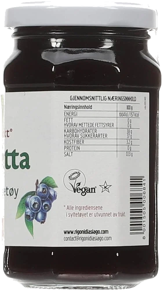 Økologisk villblåbærsyltetøy