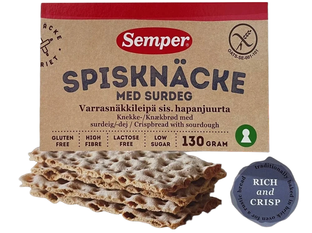 Knekkebrød Med Surdeig Glutenfri, 130 g