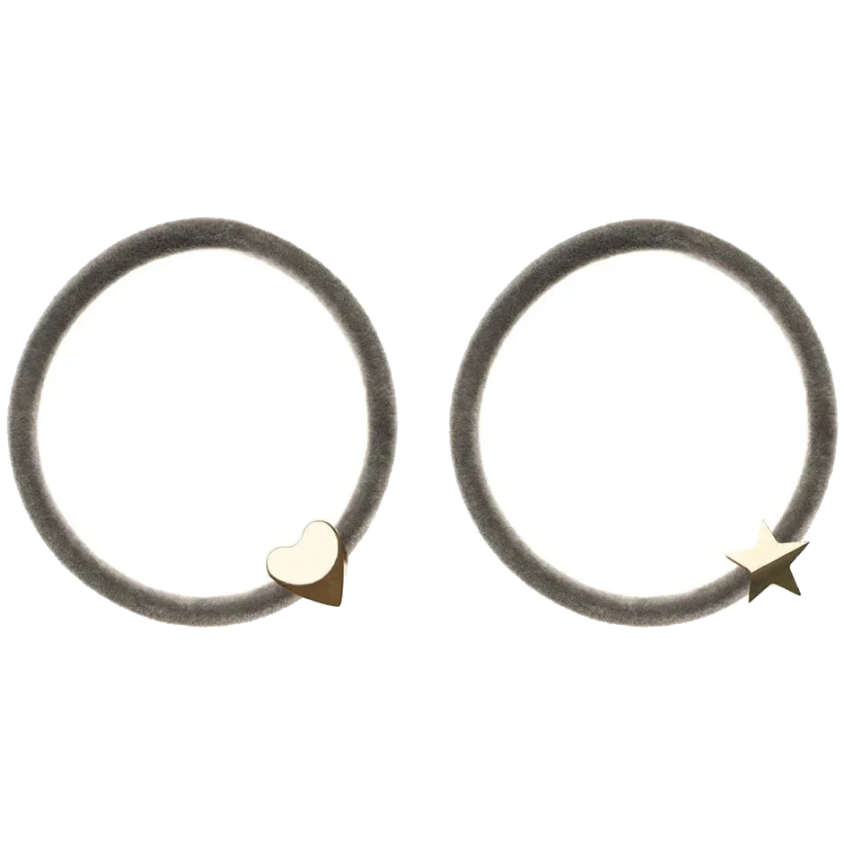 Dark 2 Pk Velvet Hair Tie