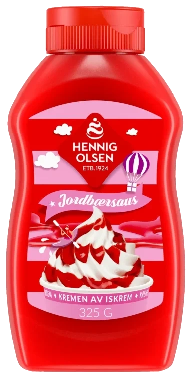 Jordbærsaus 325g Hennig-Olsen Is