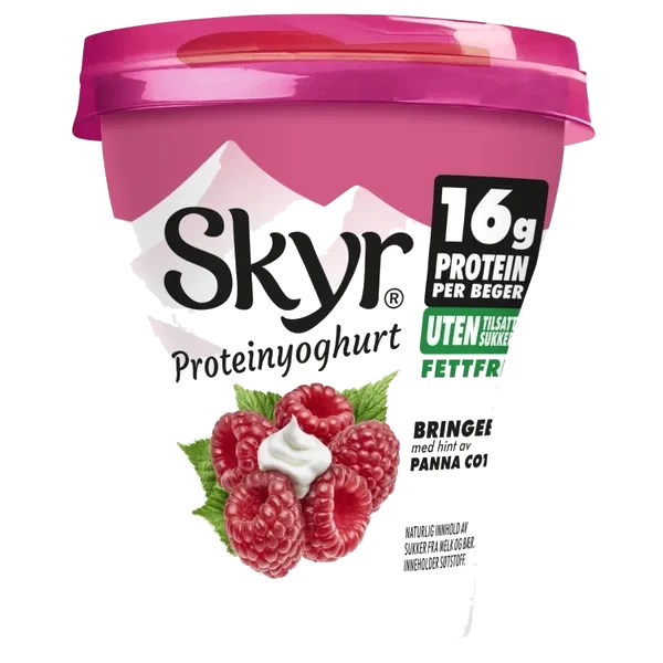 Skyr Bringebær Panna Cotta 160g Q