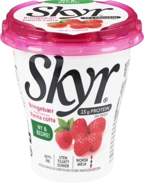Skyr Bringebær Panna Cotta 160g Q