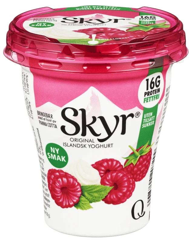 Skyr Bringebær Panna Cotta 160g Q