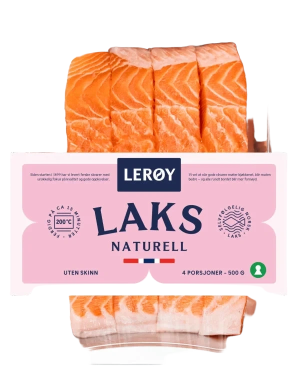 Laks Porsjon u/Skinn 4x125g Lerøy