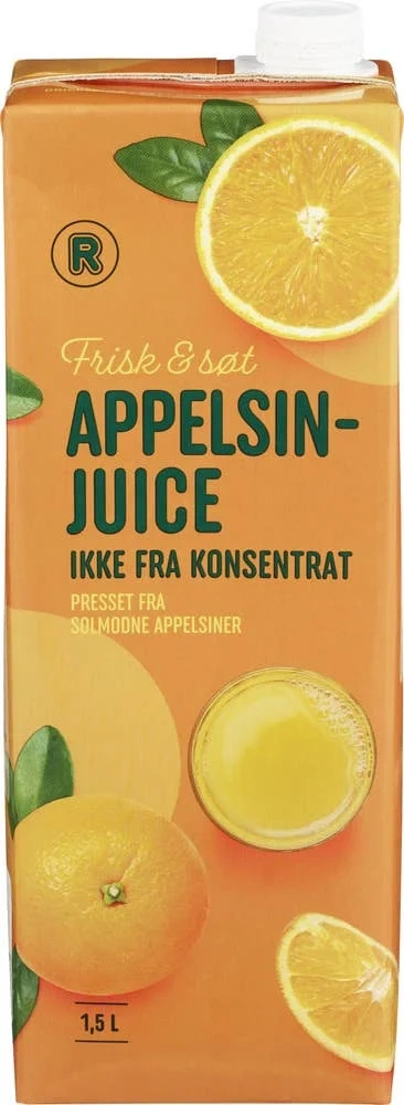 Appelsinjuice uten fruktkjøtt