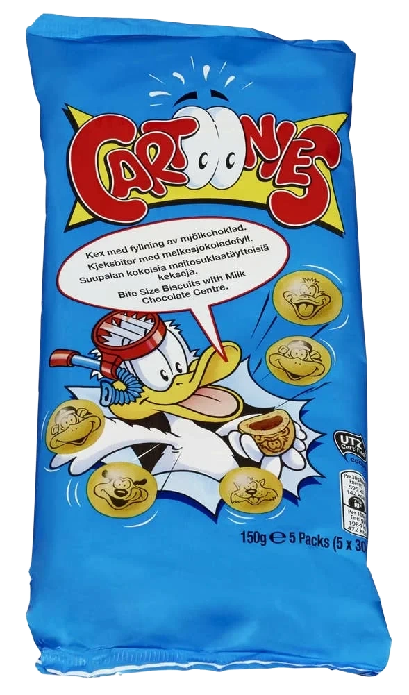 Cartoonies 5 posrjonspakker a 30 g