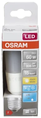 Lyspære Led Stick Ice 53 7w/827 Matt E27
