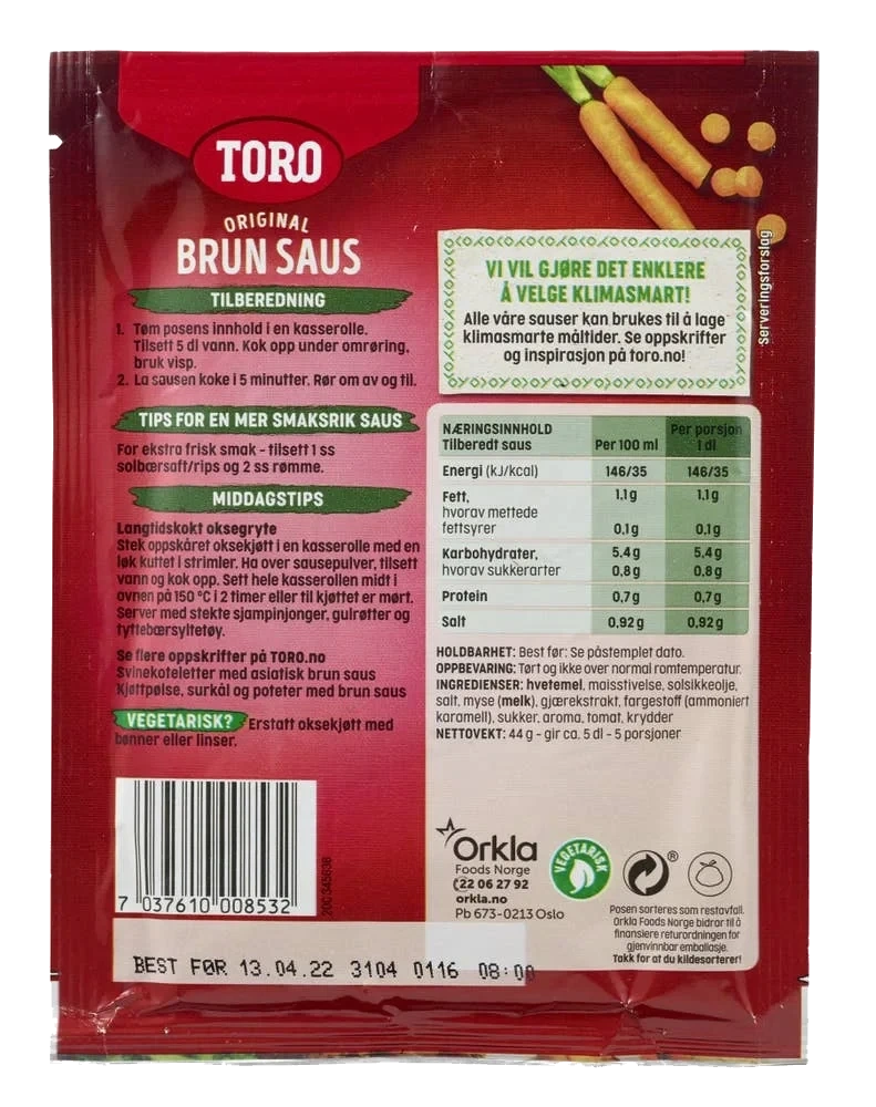 Brun saus uten løk