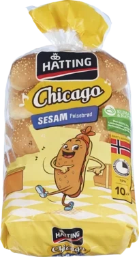 Chicago Pølsebrød 50gx10stk Hatting
