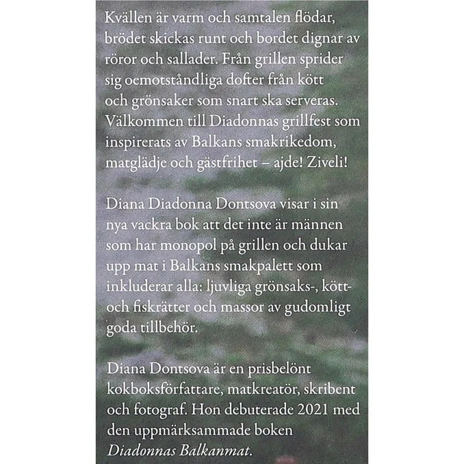 Bok: Diadonnas Balkangrill