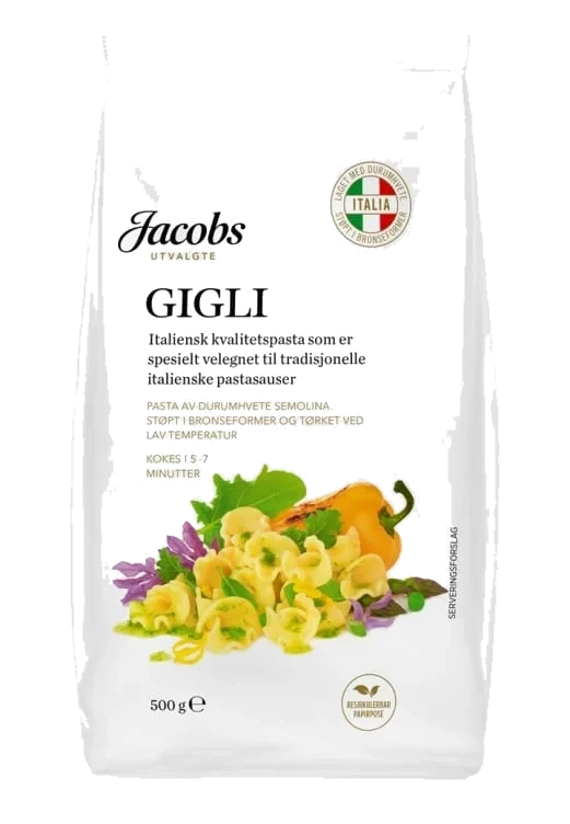 Pasta Gigli 500g Jacobs Utvalgte