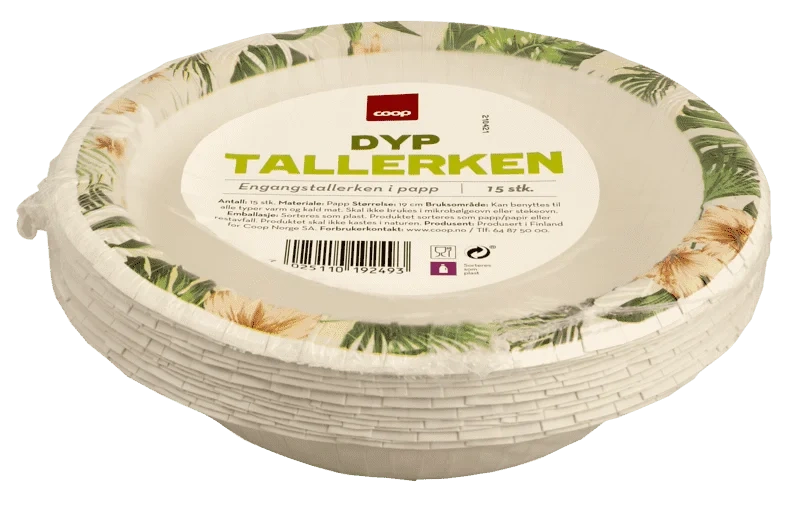 Coop Tallerken Dyp Dekor 19cm 15pk