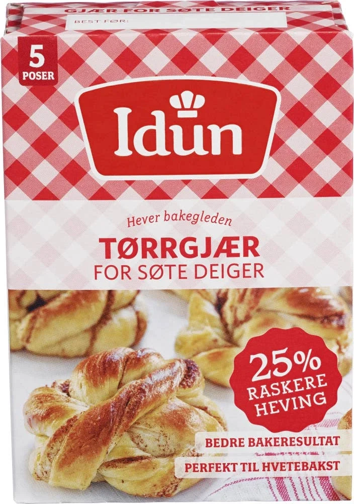 Tørrgjær for søte deiger