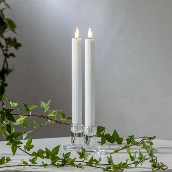 Antikljus LED Flamme Stripe Vit 25cm