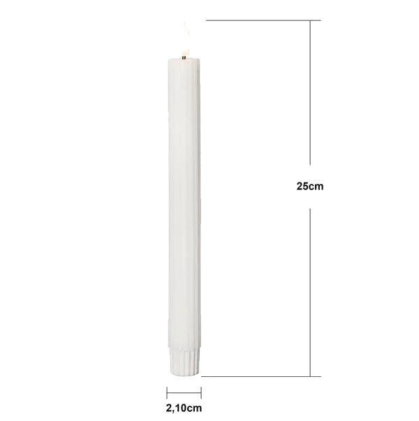 Antikljus LED Flamme Stripe Vit 25cm