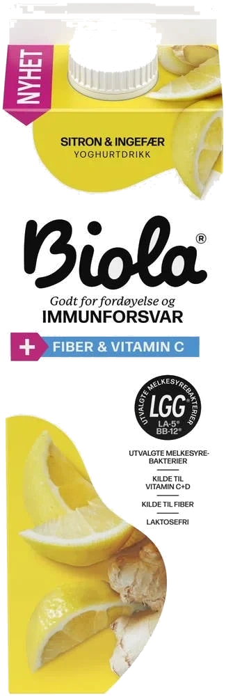 Biola® yoghurtdrikk sitron & ingefær