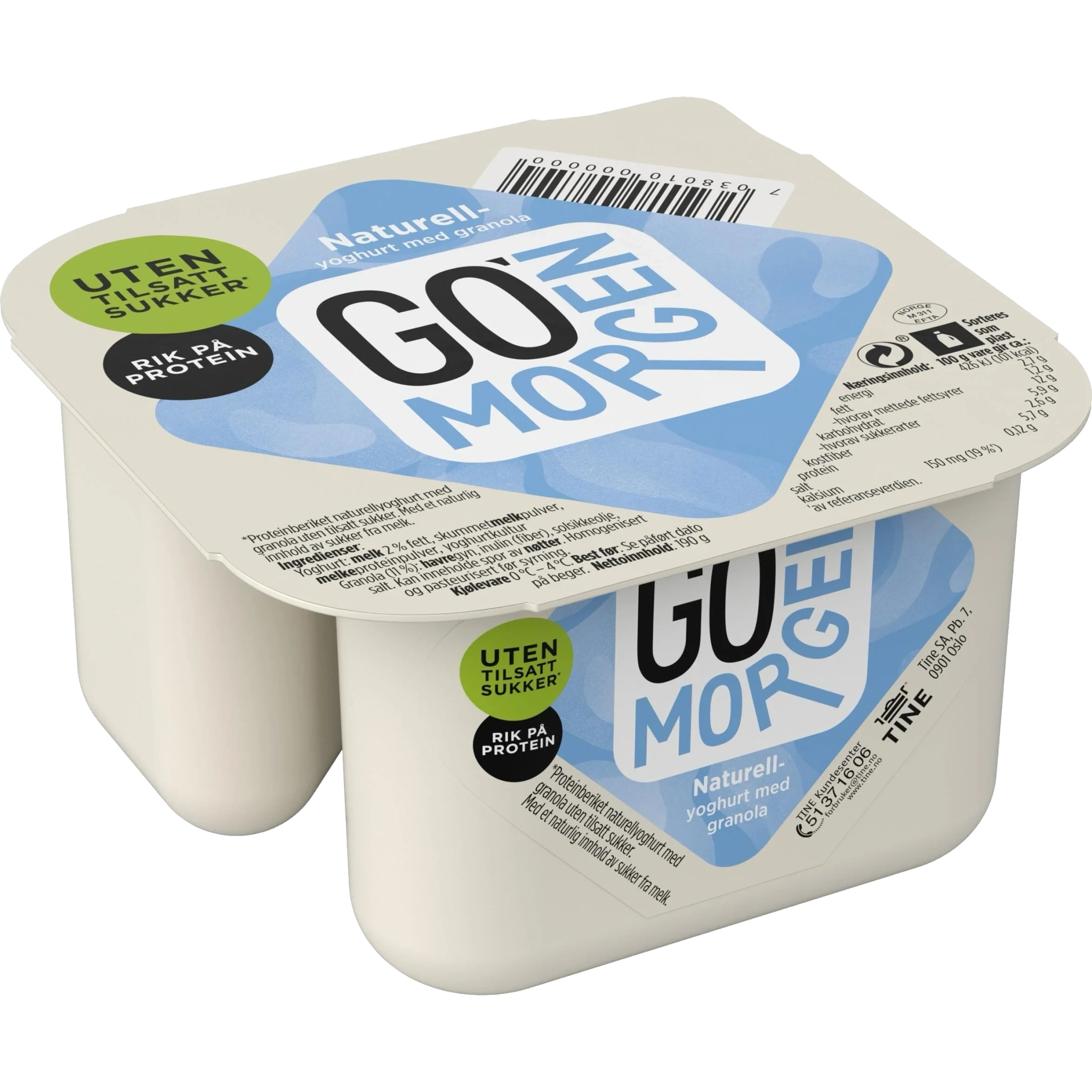 Go` Morgen Naturell Med Crusli 195g