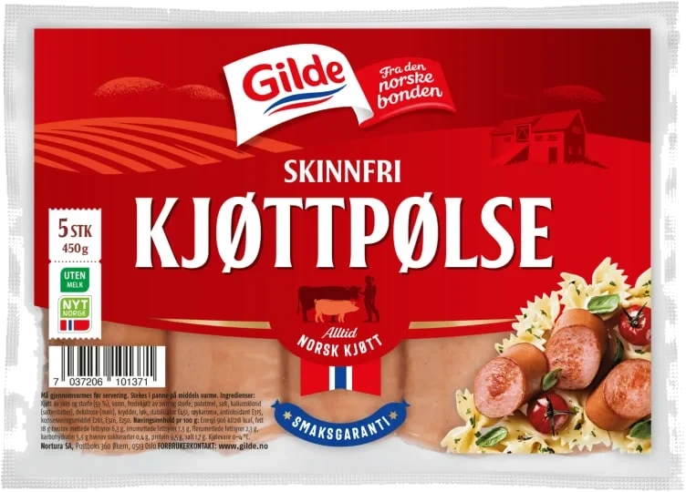 Kjøttpølse Skinnfri 450g Enh
