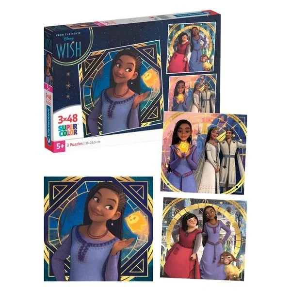 Puslespill 3 x 48 Brikker - Disney Wish