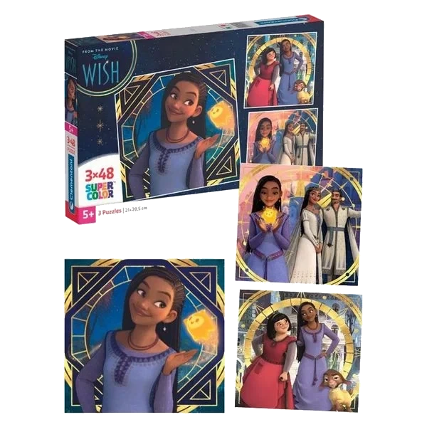 Puslespill 3 x 48 Brikker - Disney Wish