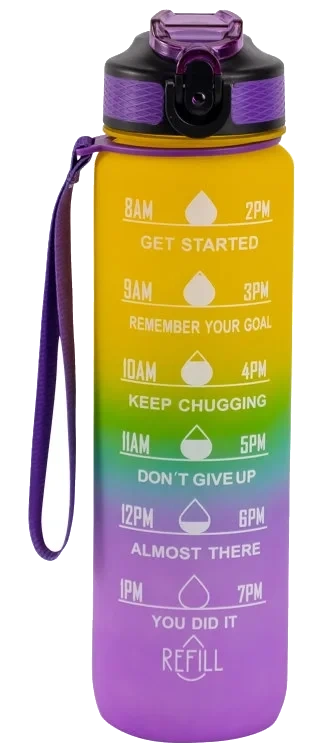 Drikkeflaske Multicolor 1000ml Hollywood Motivational Bottle