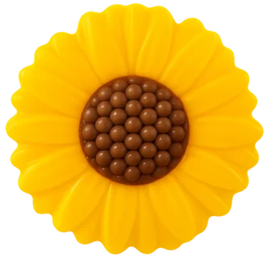 Sjokoladepynt Solsikke 2d Ø37mm