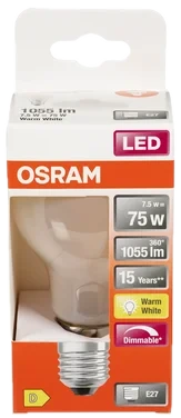 Lyspære Led Classic A 75 8.5w/827 Matt Dim E27