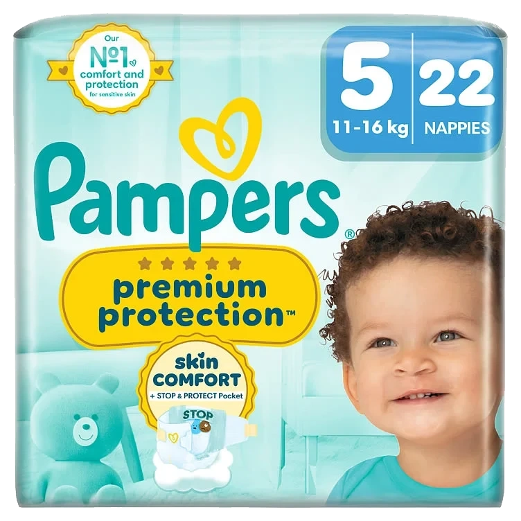 Pampers Bleier S5 Prem Prot 11-16kg 22stk