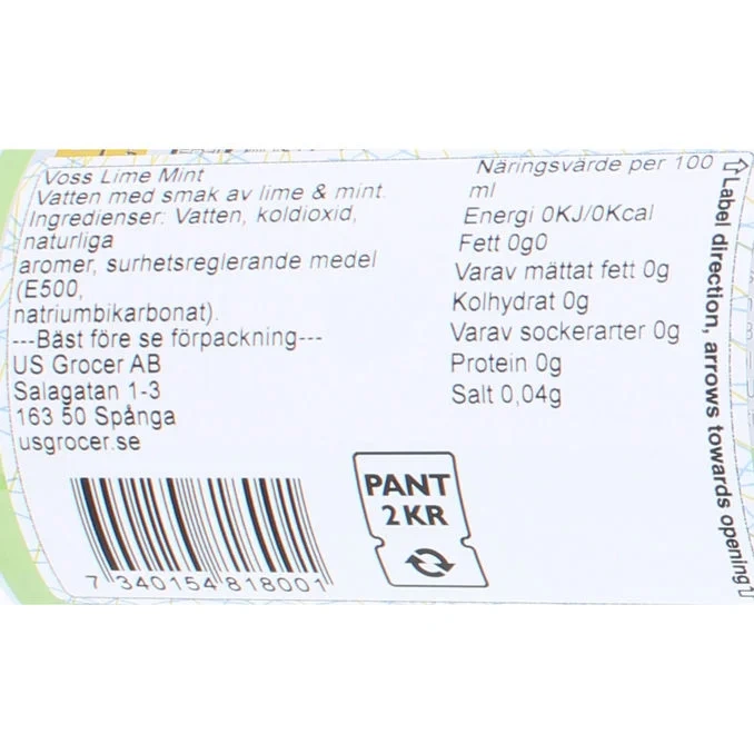 Kolsyrat Vatten Lime & Mint 10-pack