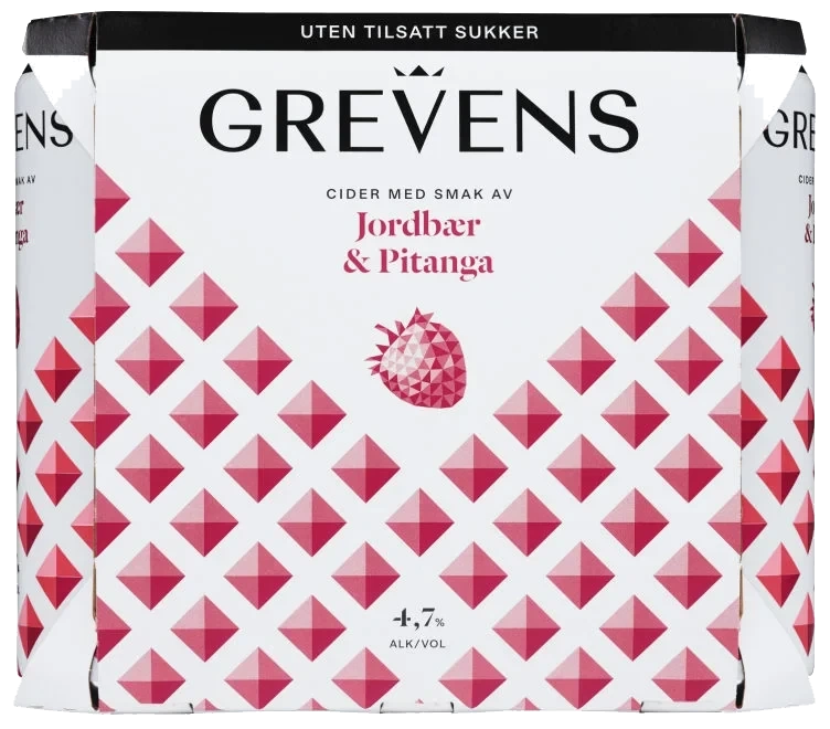 Grevens Cider Jordbær&Pitanga u/S 0,5lx6 boks