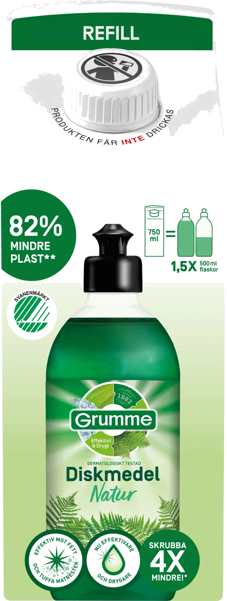 Diskmedel Natur Refill