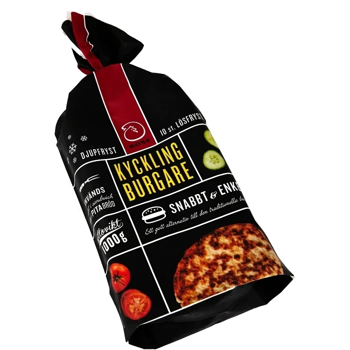 Kycklingburgare Fryst 10x100g 1kg Rose