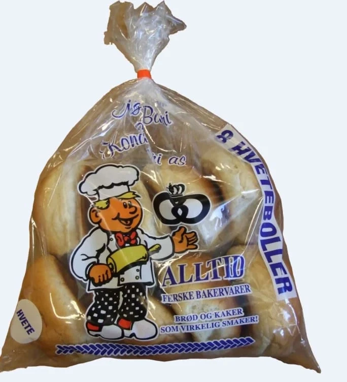 8pk Boller Hvete Nøtterø Bakeri
