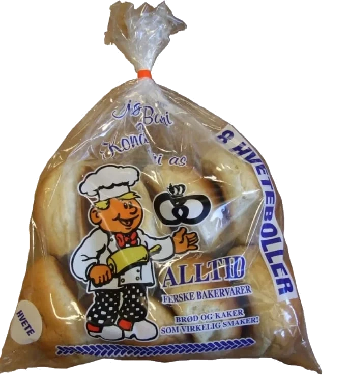 8pk Boller Hvete Nøtterø Bakeri