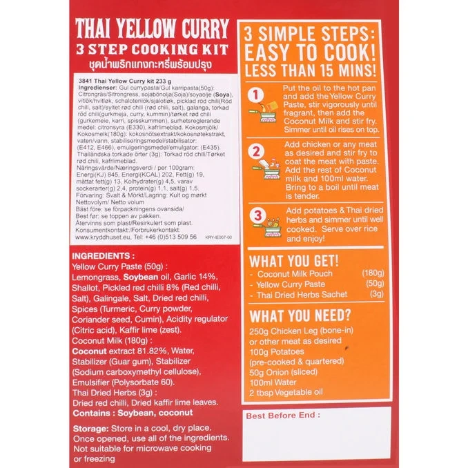 Thai Yellow Curry Kit