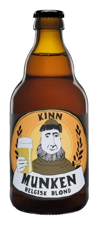 Kinn Munken Belgisk Blond 0,33l flaske