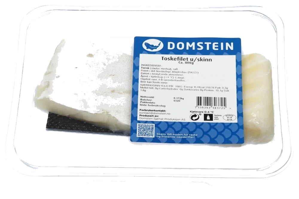 Torskefilet uten skinn