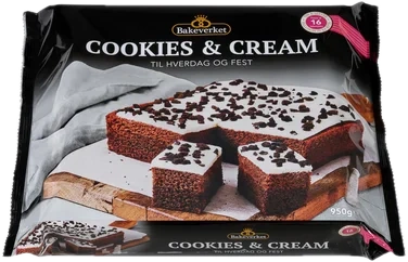Stor Cookies Cream Kake 950g Bakeverket