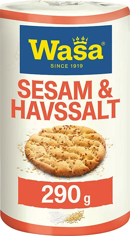 Knekkebrød Runda Sesam&havsalt 290g Wasa