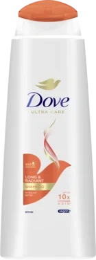 Dove Shampoo Long & Radiant 400ml Styrker og Fukter
