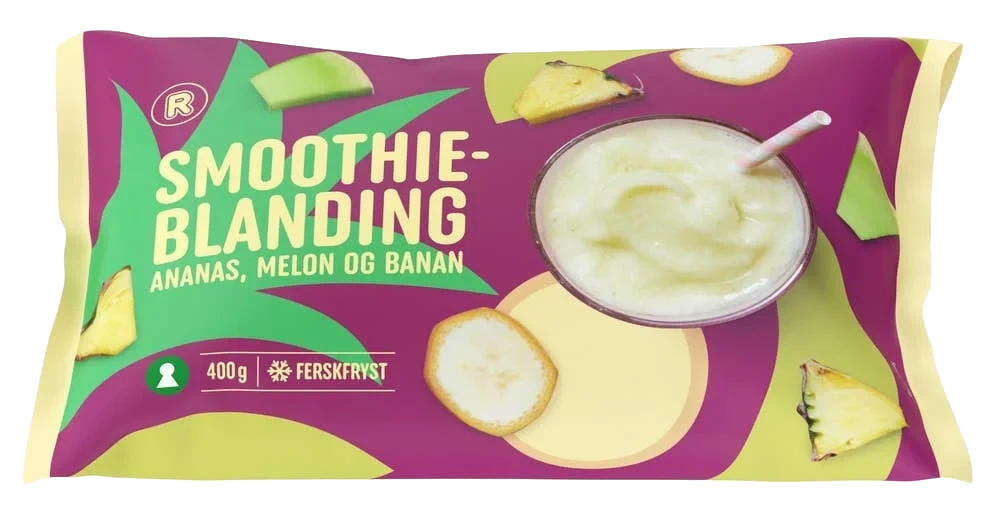 Smoothieblanding Ananas, Melon og Banan
