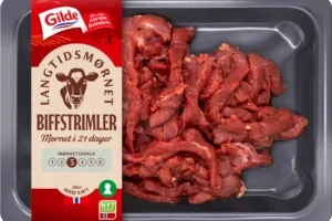 Storfe Biffstrimler L.Mør 375g Pk