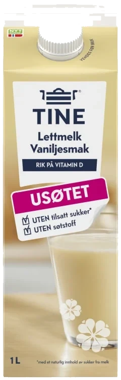 Tine Lettmelk Vaniljesmak 1 Liter