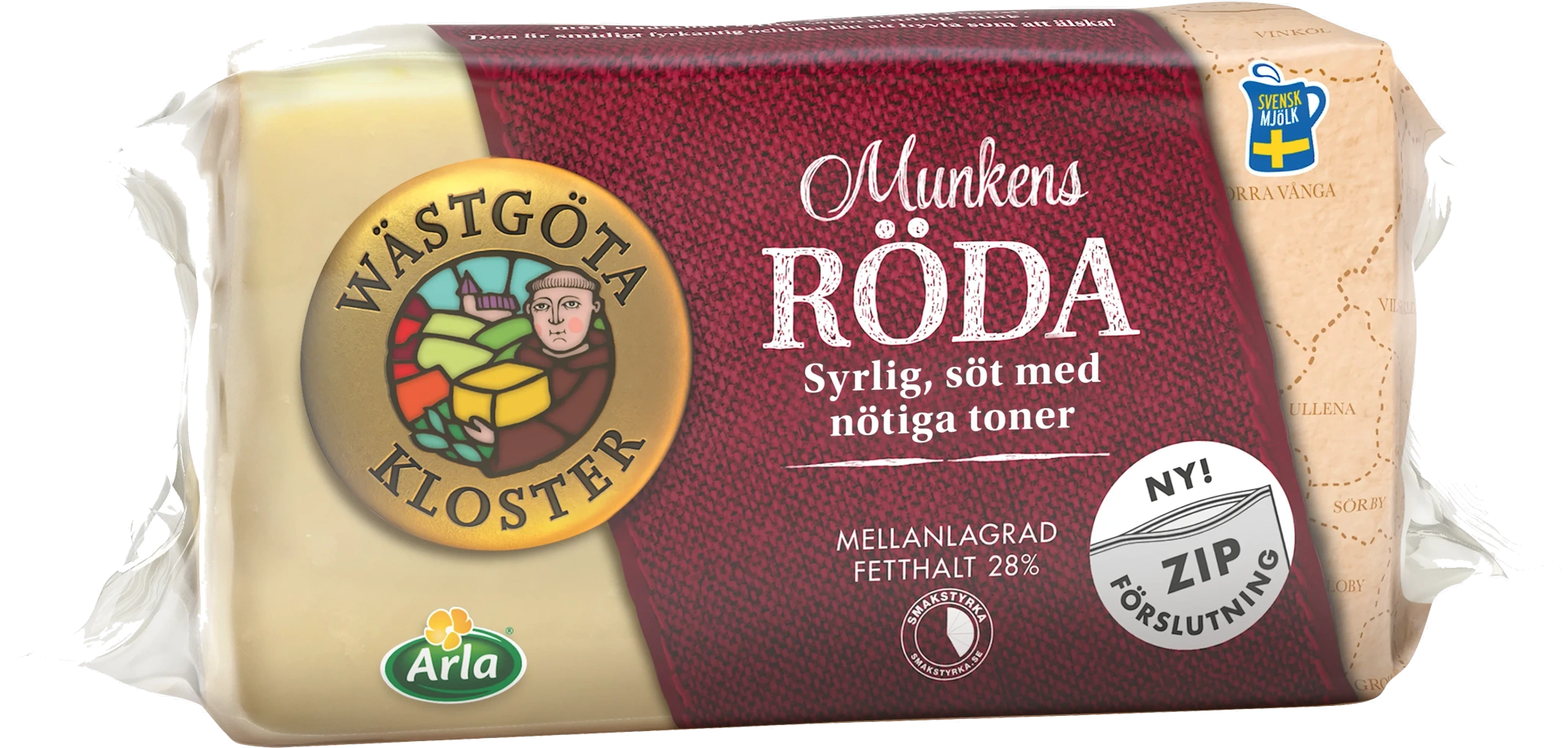 Munkens Röda ost 28% 500 g
